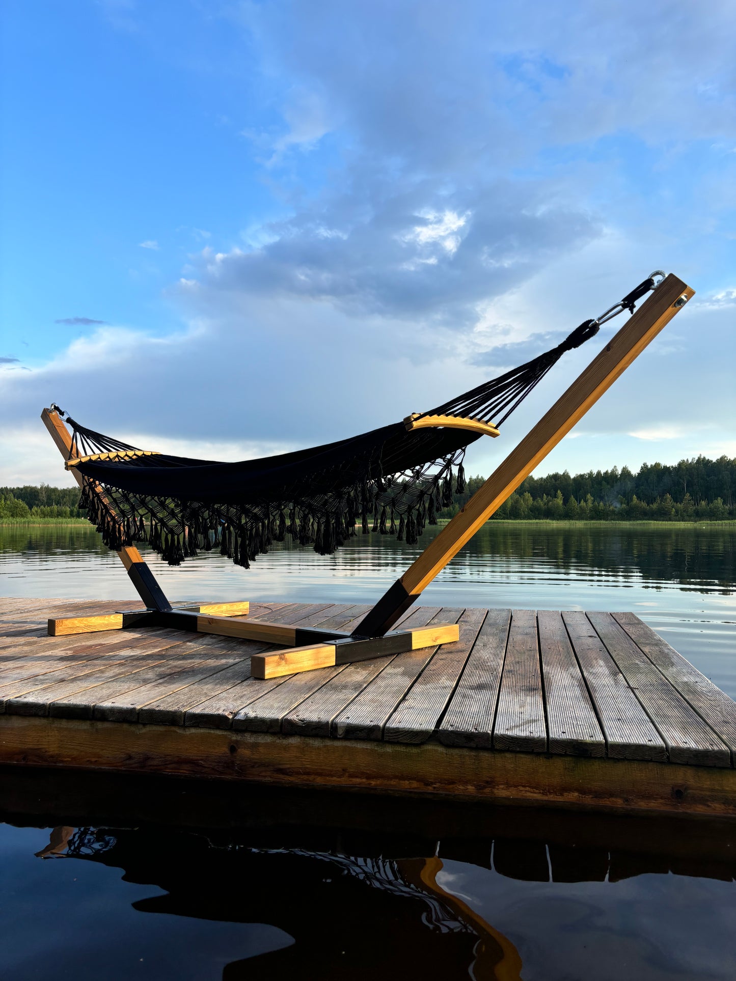 Black Hammock with Stand