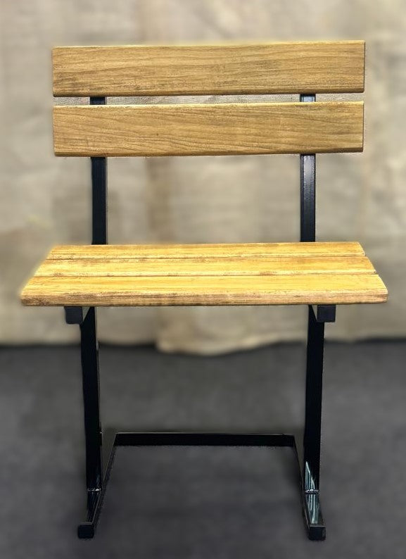 Single-Seater Garden Bench with Backrest